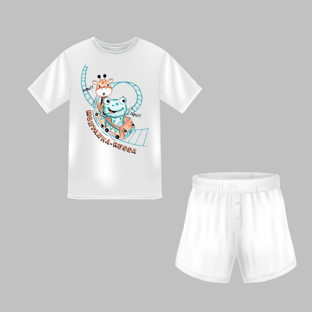 Montanha Russa Printed Half Sleeve T-Shirt & Short Set