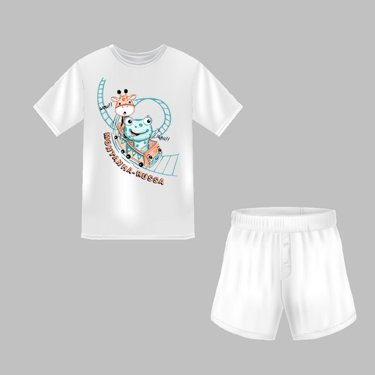 Montanha Russa Printed Half Sleeve T-Shirt & Short Set