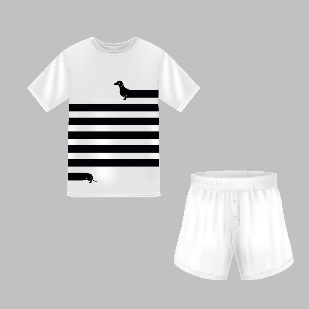 Dog AOP Half Sleeve T-Shirt & Short Set