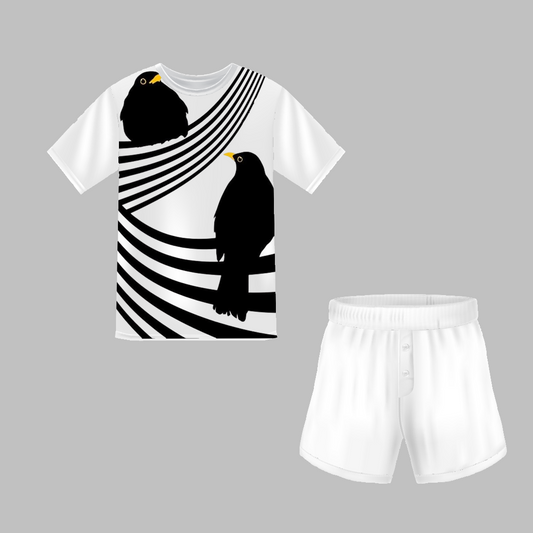 Crow AOP Half Sleeve T-Shirt & Short Set