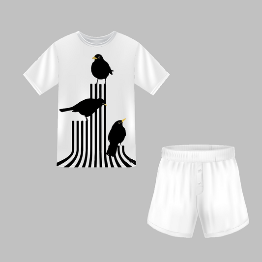 Crow Bird AOP Half Sleeve T-Shirt & Short Set