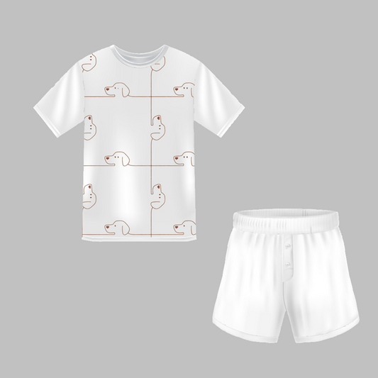 Dog Face AOP Half Sleeve T-Shirt & Short Set