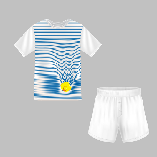 Duck Water Wave AOP Half Sleeve T-Shirt & Short Set