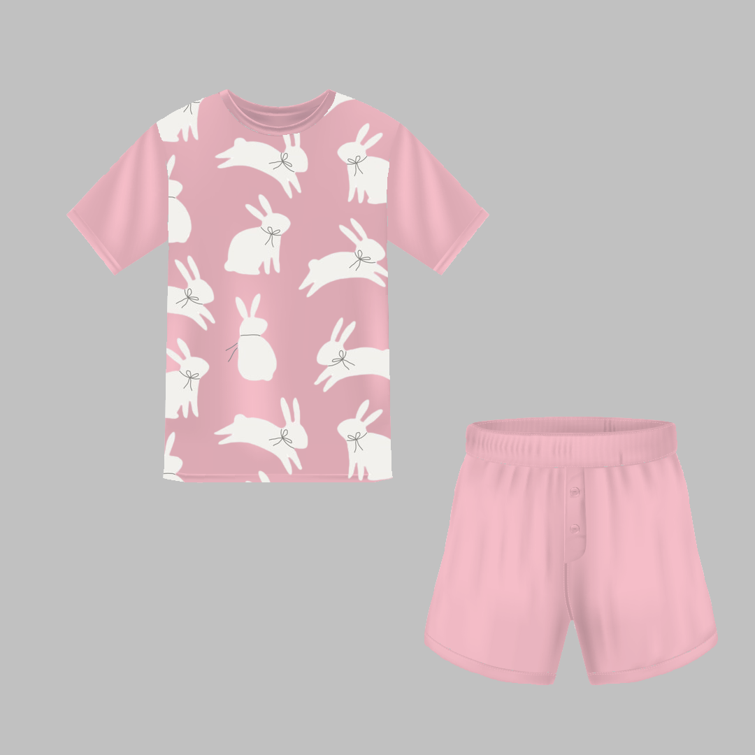 Rabbit AOP Half Sleeve T-Shirt & Short Set