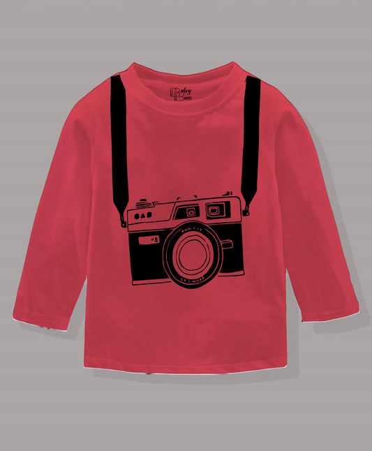 Camera Bitter Sweet Full Sleeves Boys T-shirt