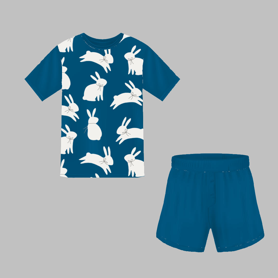 Rabbit AOP Half Sleeve T-Shirt & Short Set