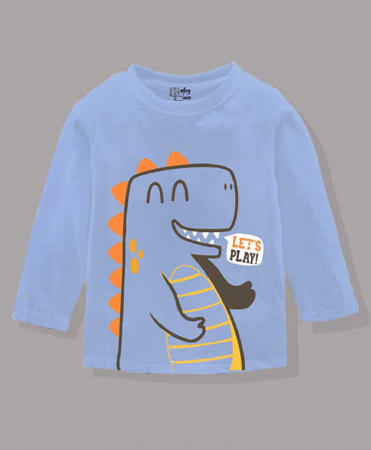 Lets Play Dino Wind Surfer Full Sleeves Boys T-shirt