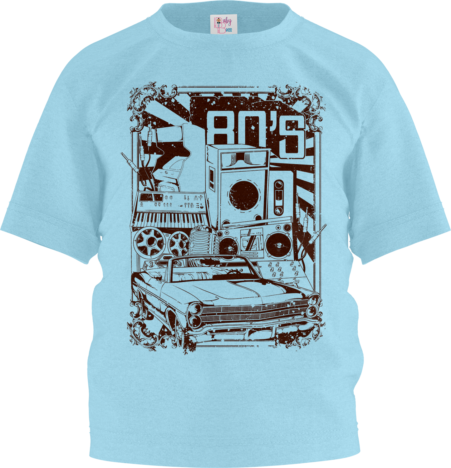 80'S Car Half Sleeve T-Shirt & Short Set