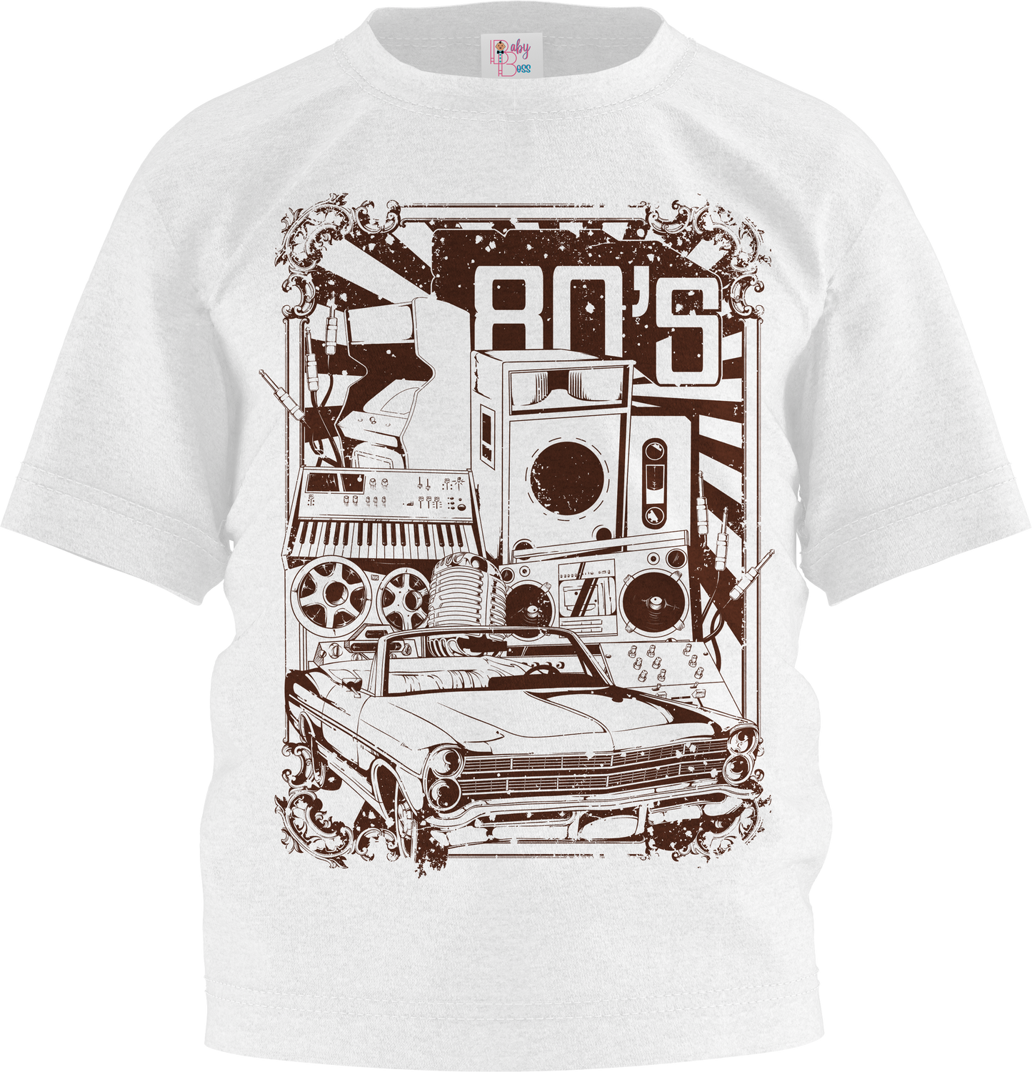 80'S Car Half Sleeve T-Shirt & Short Set