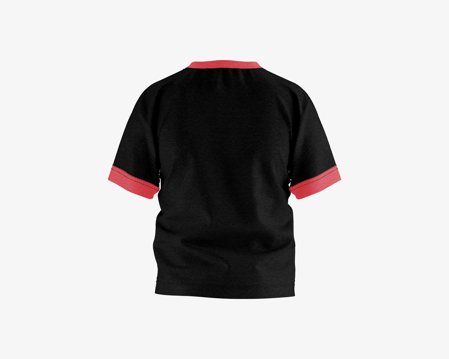 Awesome Black with Red Sleeves Girls T-shirt