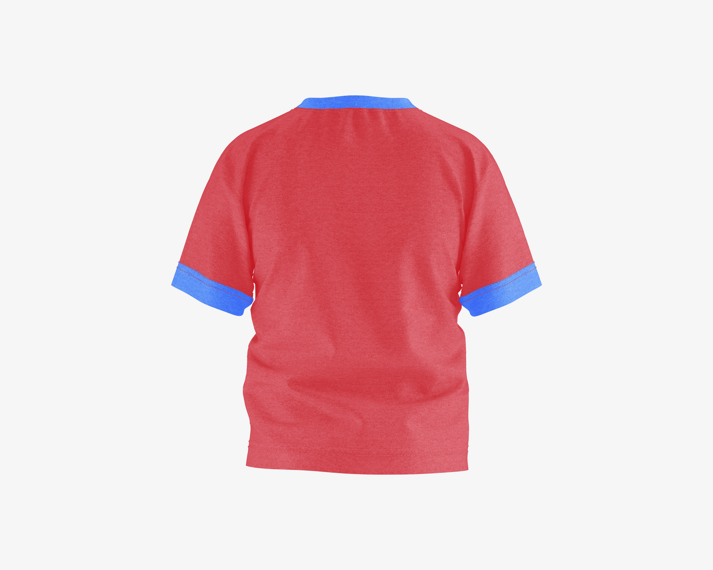 Baby Shark Red with Blue Sleeves Boy's T-shirt