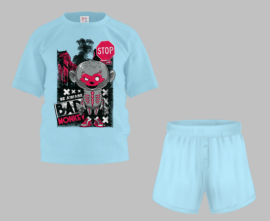 Be Aware Half Sleeve T-Shirt & Short Set