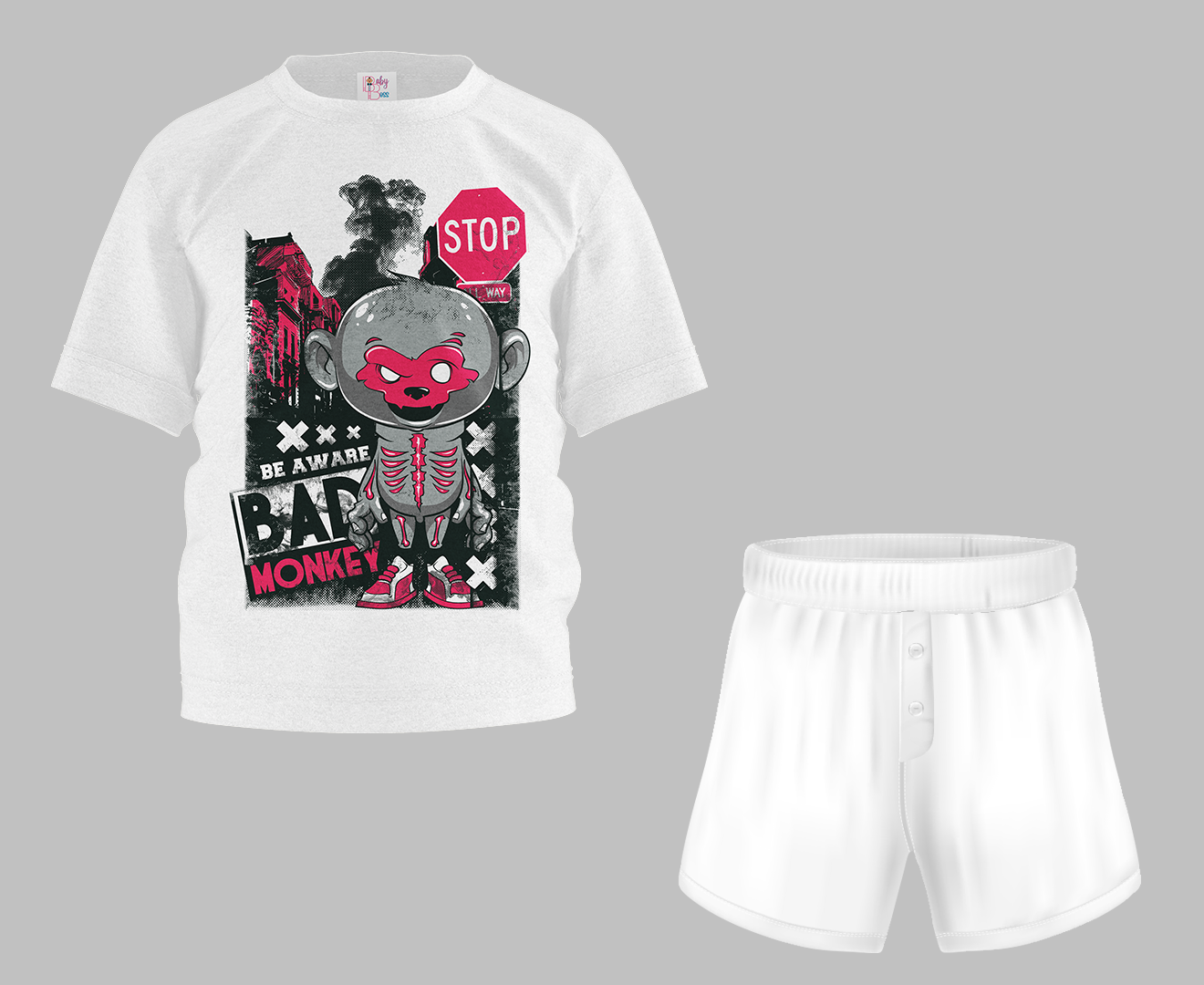 Be Aware Half Sleeve T-Shirt & Short Set