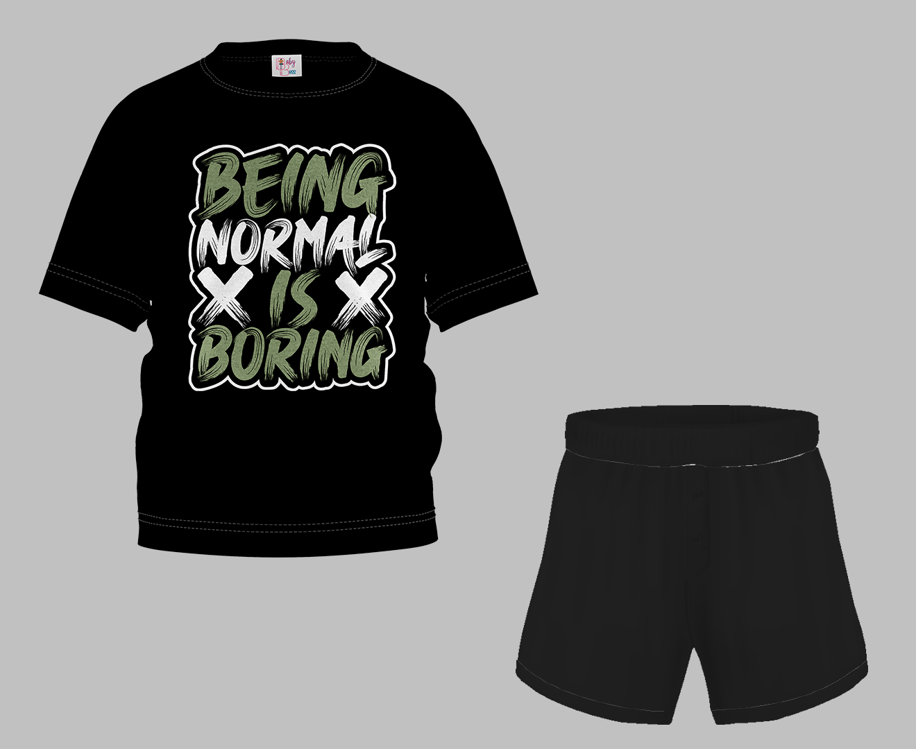 Being Normal is Boring Half Sleeve T-Shirt & Short Set