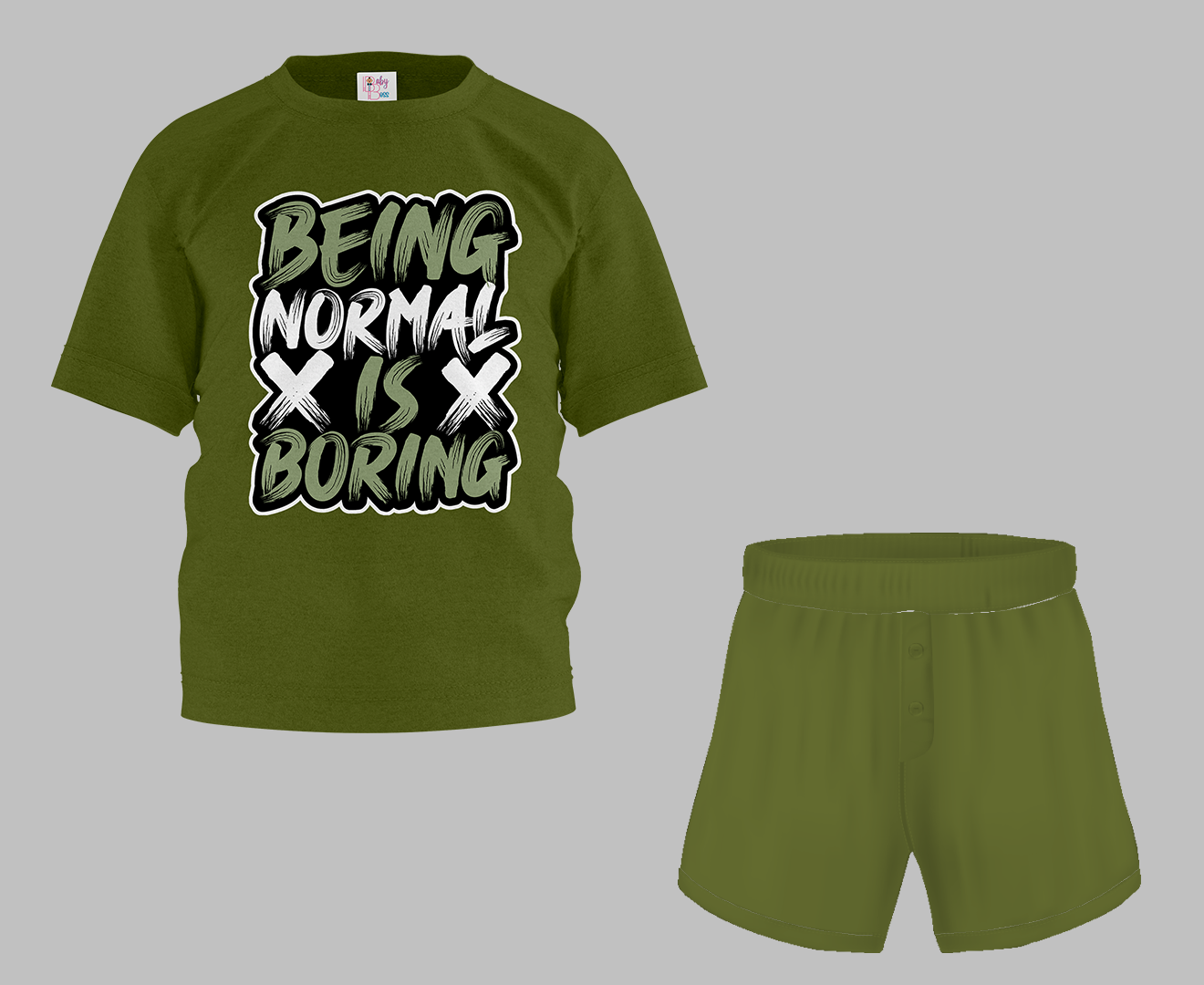 Being Normal is Boring Half Sleeve T-Shirt & Short Set