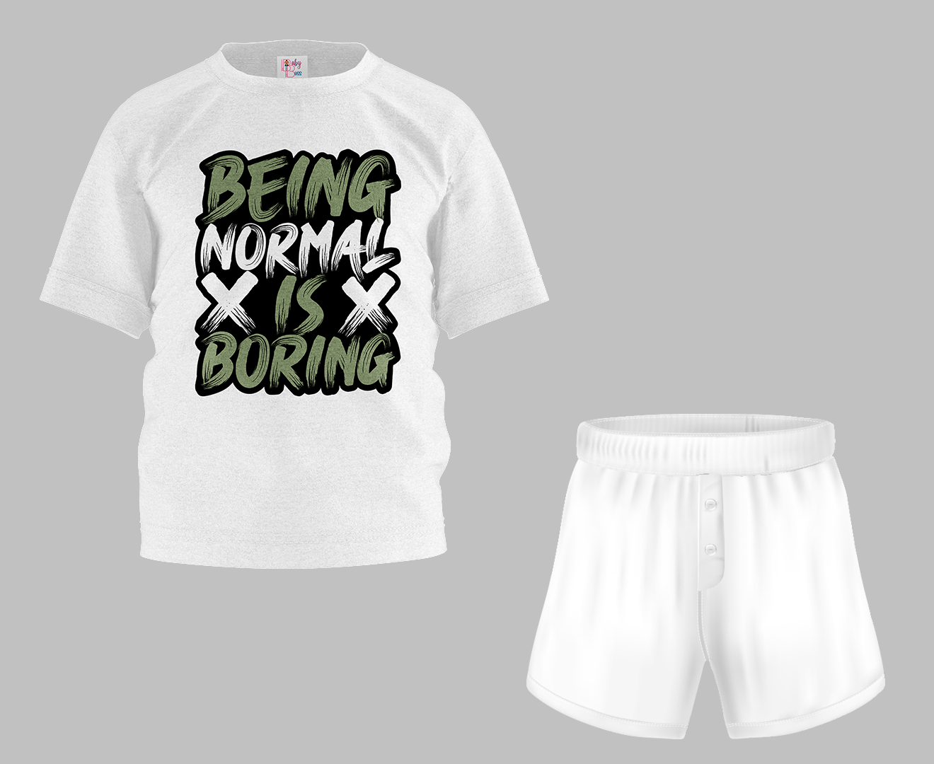 Being Normal is Boring Half Sleeve T-Shirt & Short Set