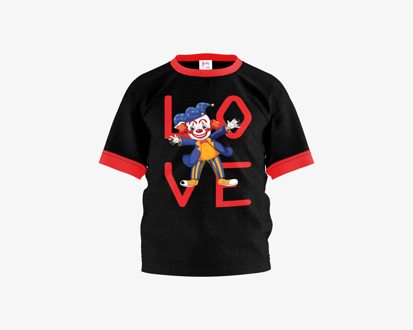 Joker LoVe Black with Red Sleeves Boy's T-shirt