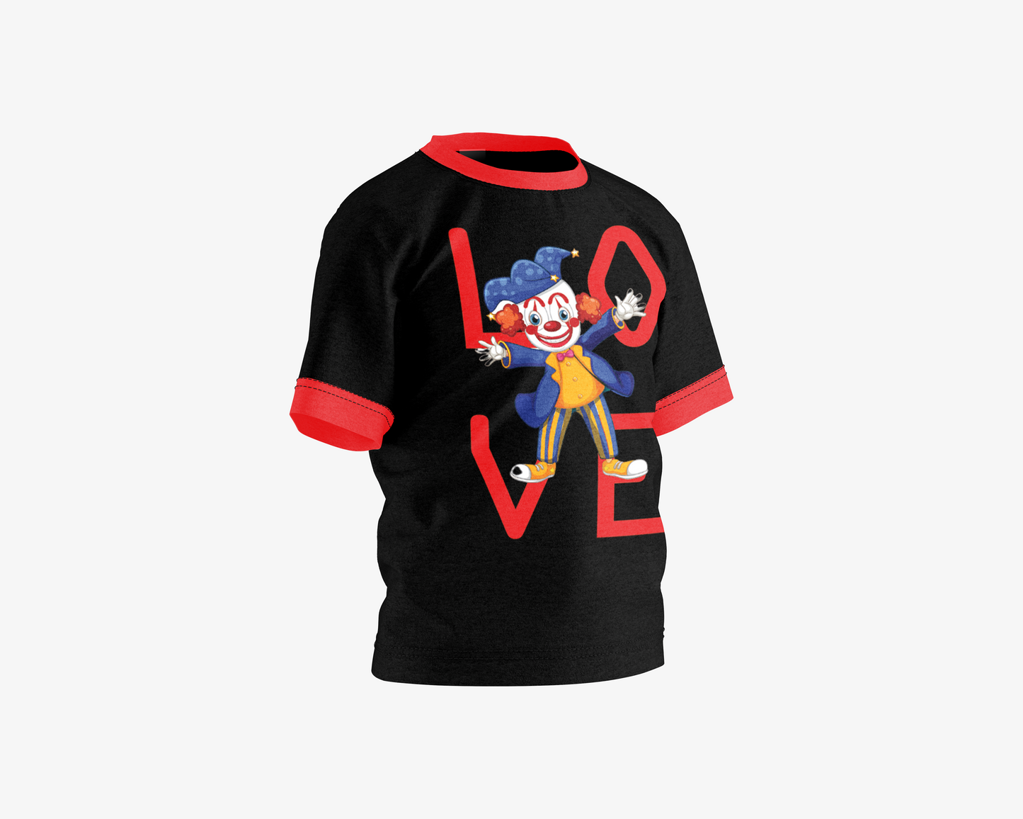 Joker LoVe Black with Red Sleeves Boy's T-shirt