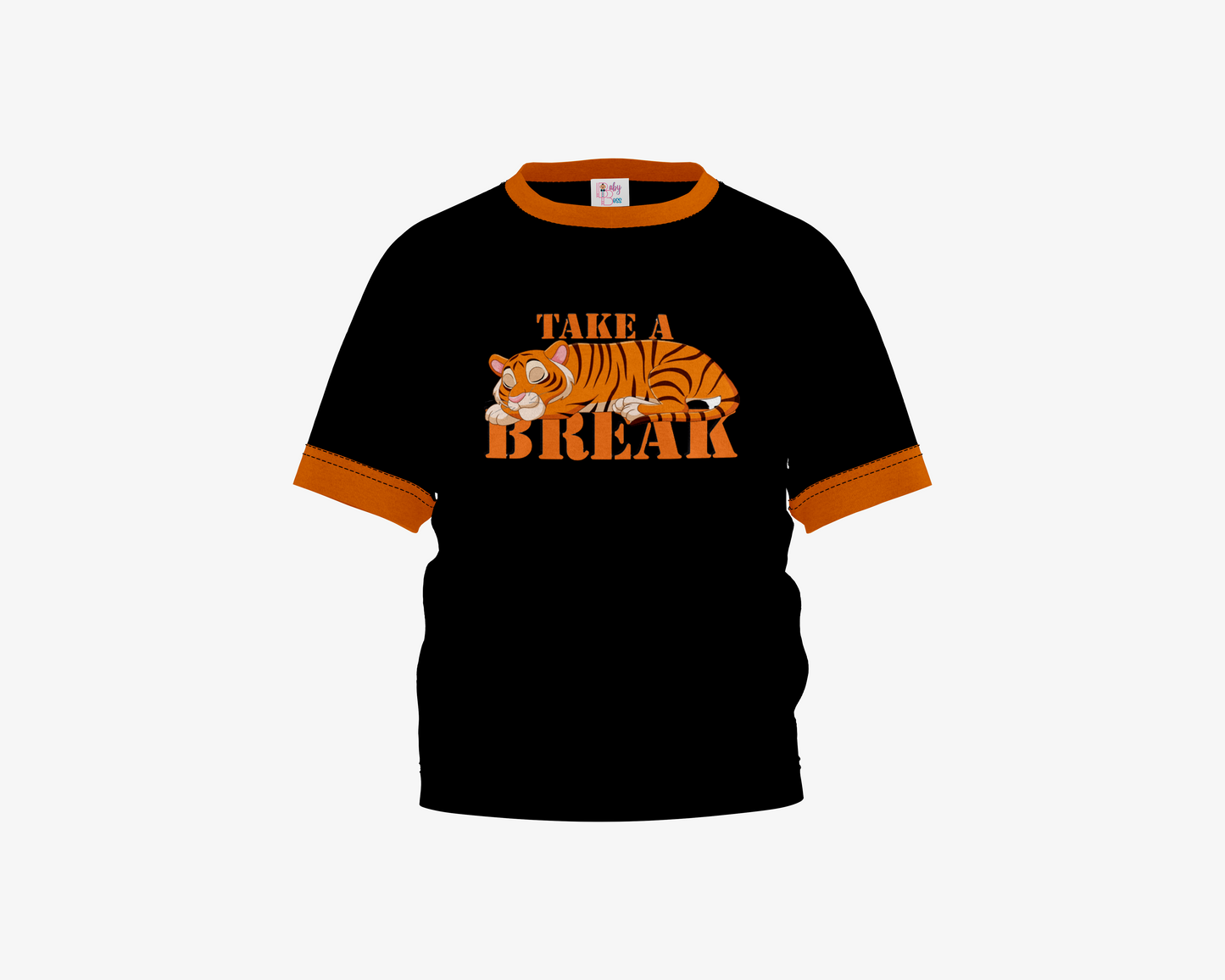 Take A Break Black with Yellow Sleeves Boy's T-shirt