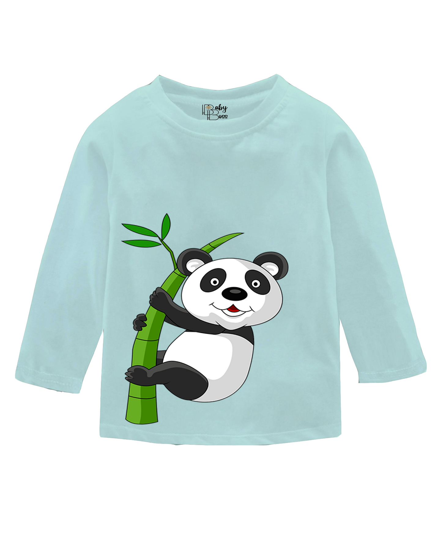 Climbing Panda Fair Aqua Full Sleeves Boys T-shirt