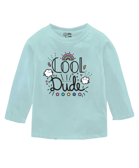 Cool Dude Fair Aqua Full Sleeves Boys T-shirt