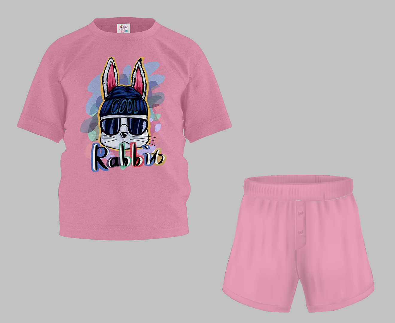 Cool Rabbit Half Sleeve T-Shirt & Short Set