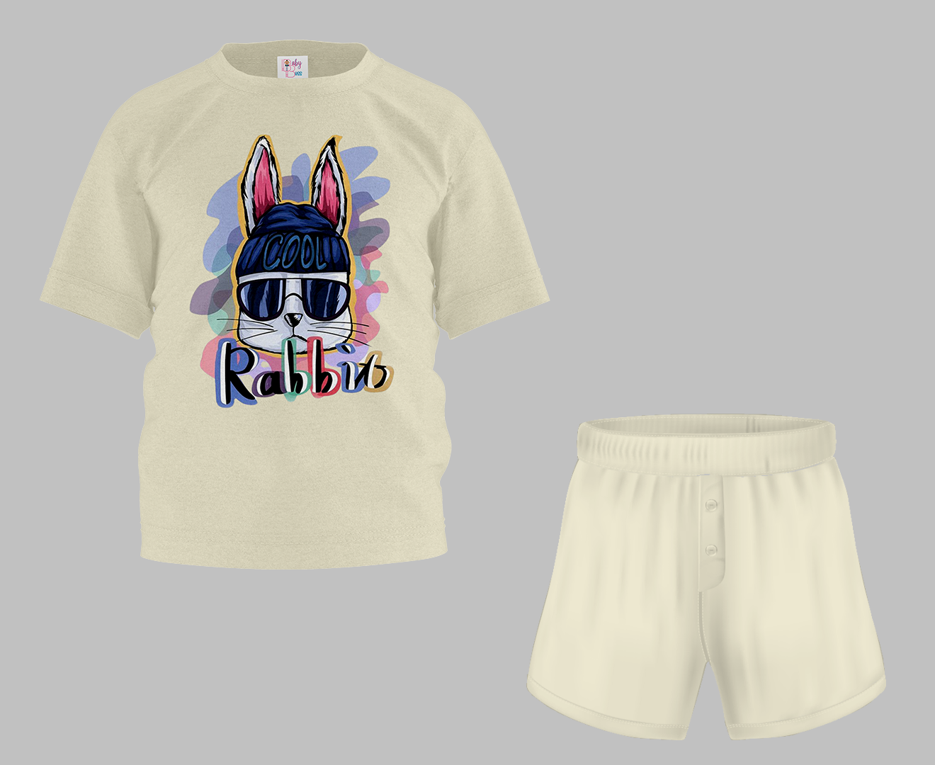 Cool Rabbit Half Sleeve T-Shirt & Short Set