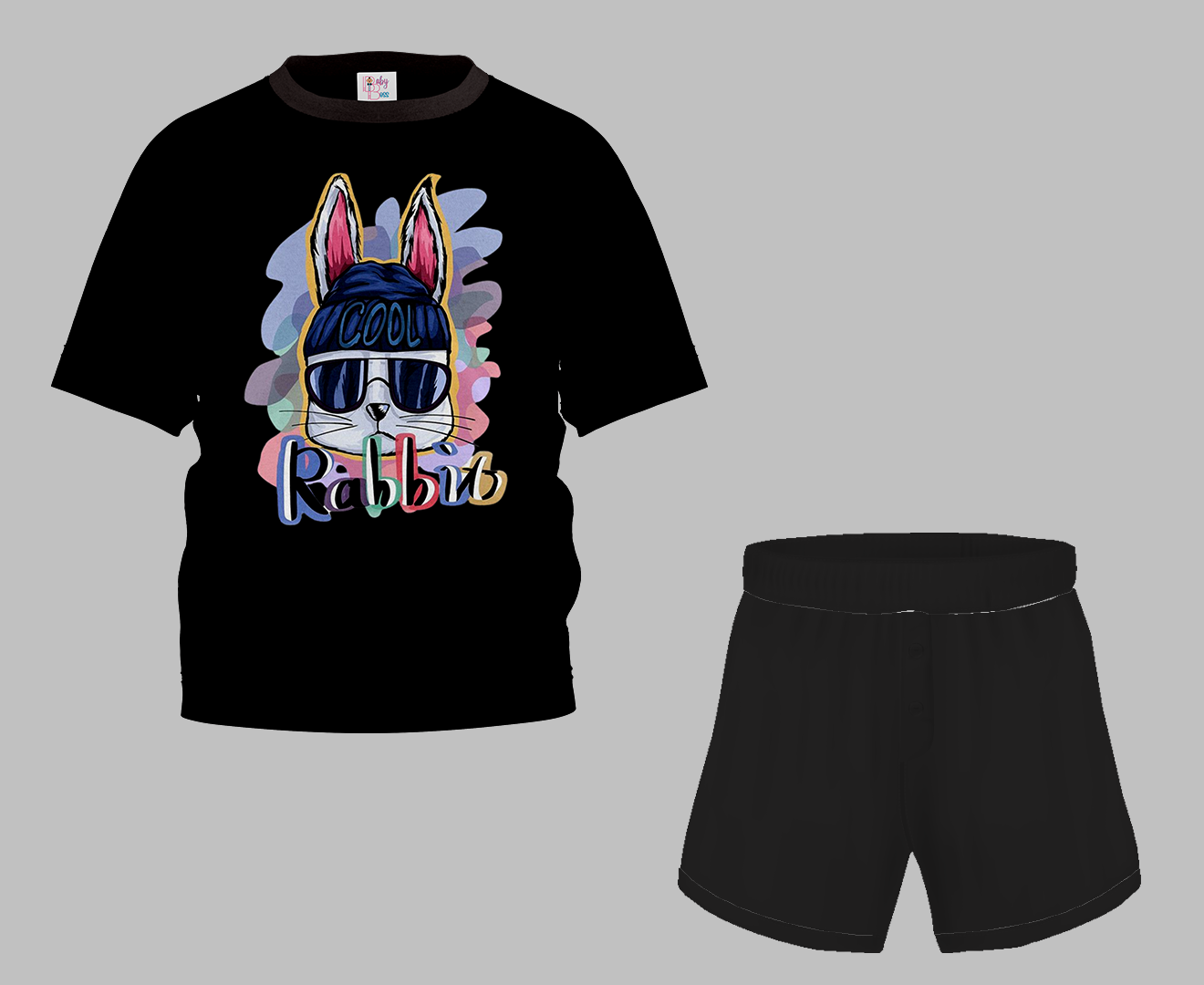 Cool Rabbit Half Sleeve T-Shirt & Short Set