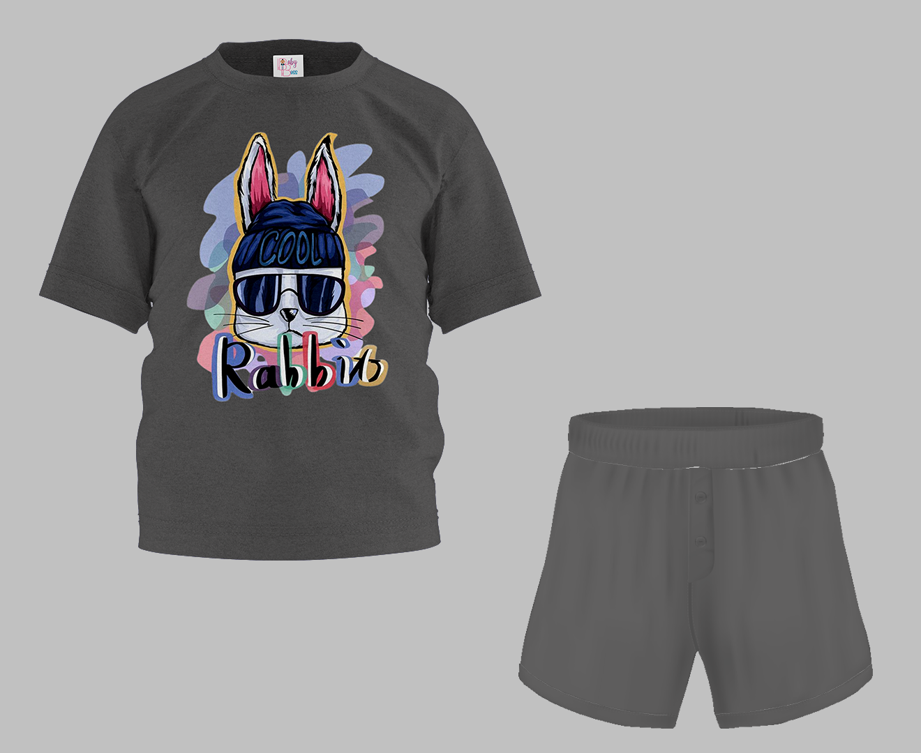 Cool Rabbit Half Sleeve T-Shirt & Short Set