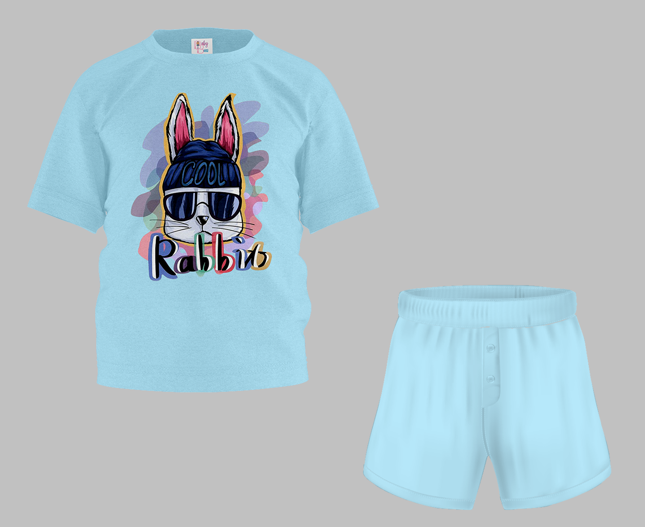 Cool Rabbit Half Sleeve T-Shirt & Short Set