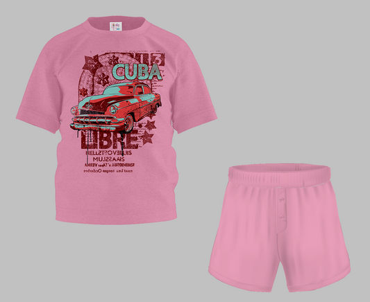 Cuba Half Sleeve T-Shirt & Short Set