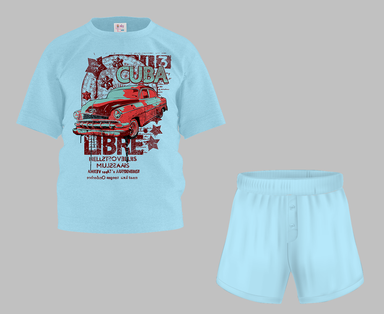 Cuba Half Sleeve T-Shirt & Short Set