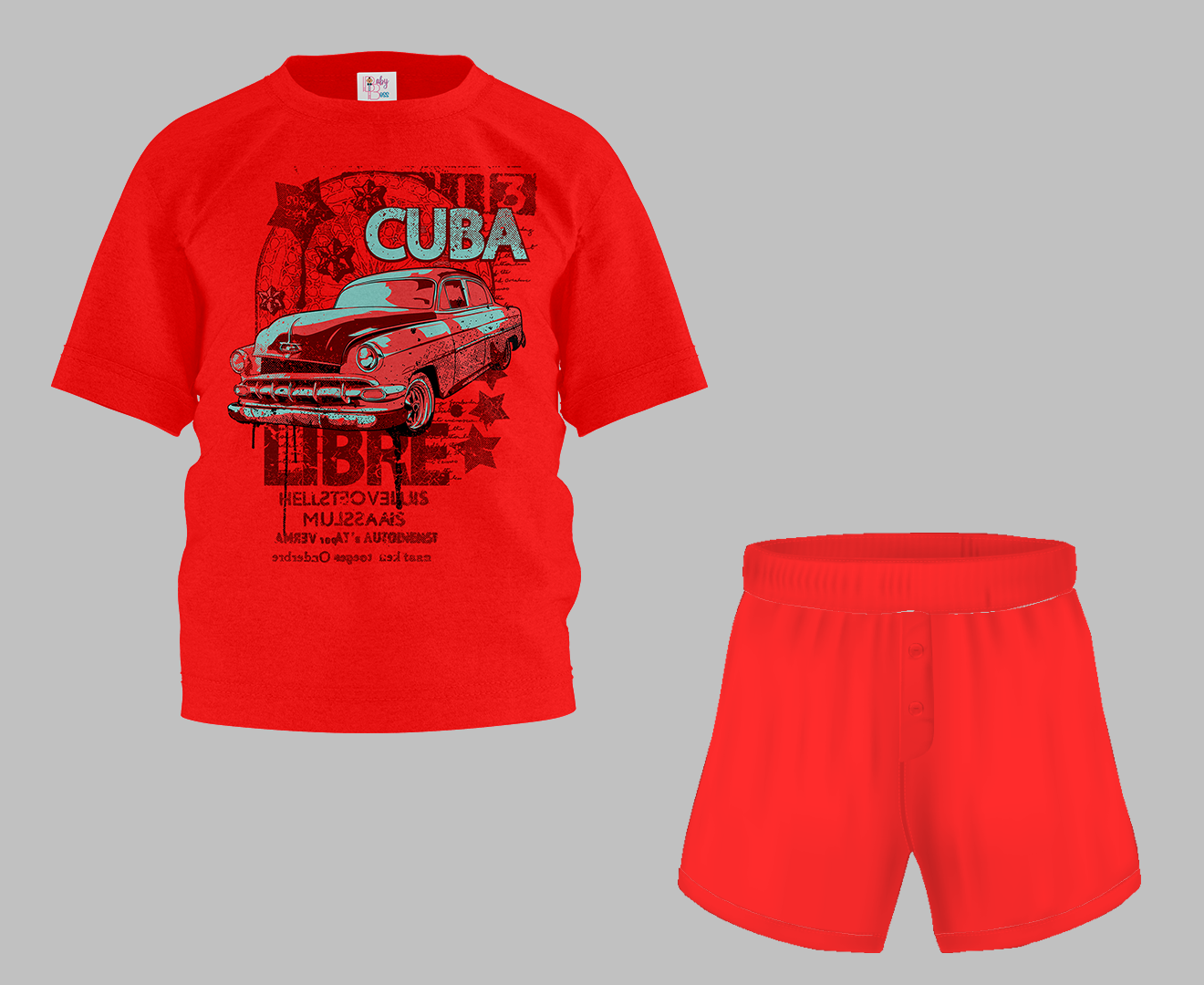 Cuba Half Sleeve T-Shirt & Short Set