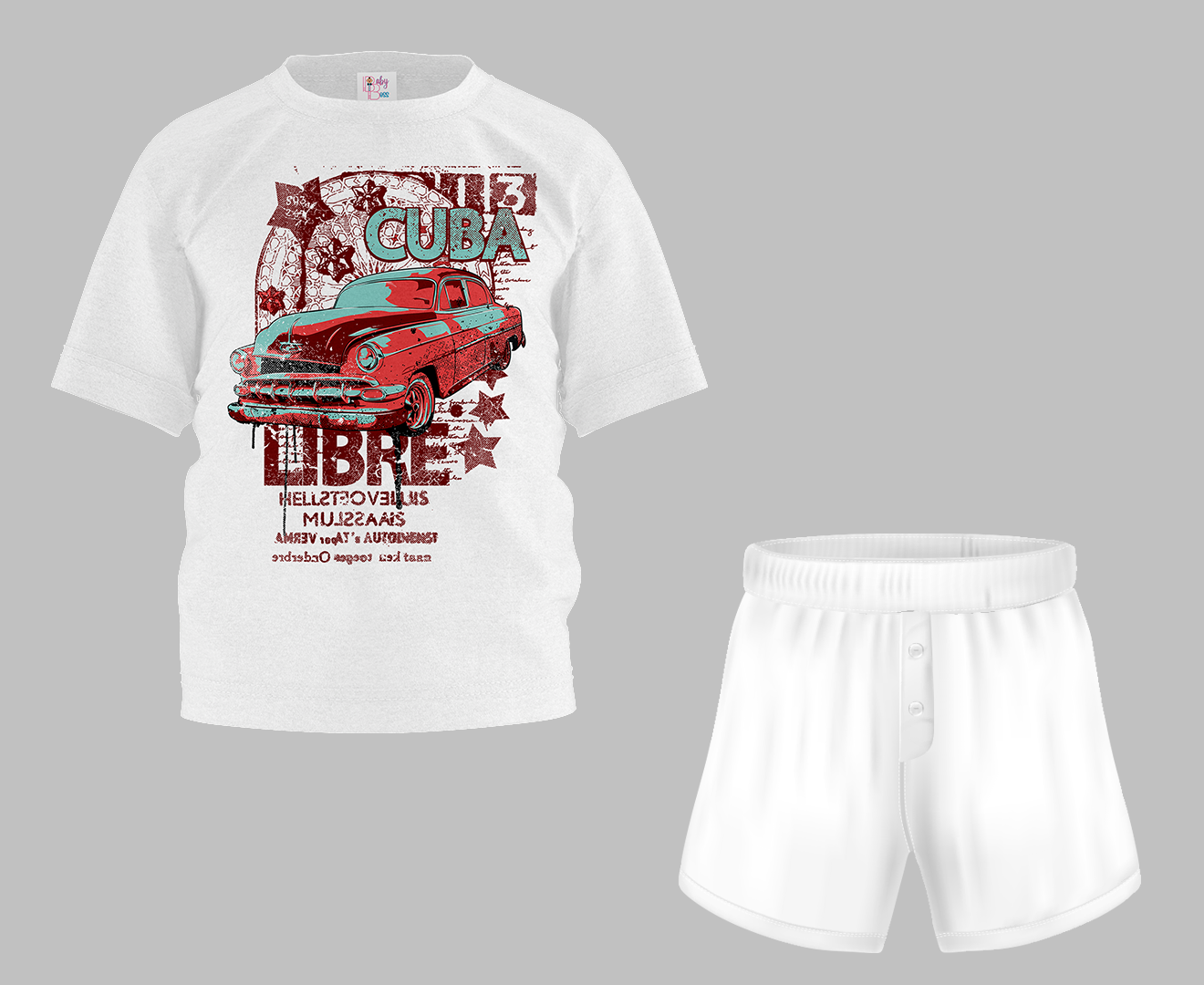 Cuba Half Sleeve T-Shirt & Short Set