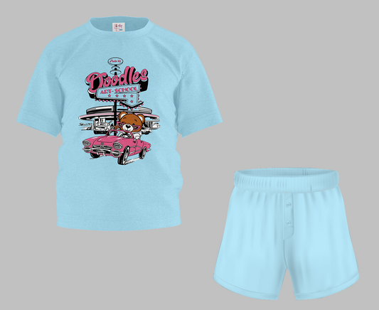 Doodles Half Sleeve T-Shirt & Short Set