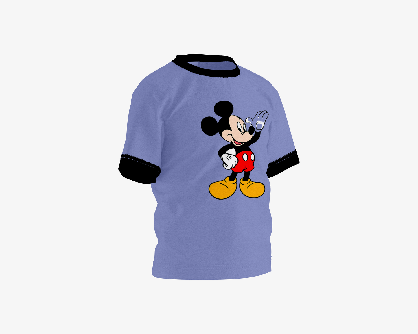 Hey Mickey Blue with Black Sleeves Boy's T-shirt