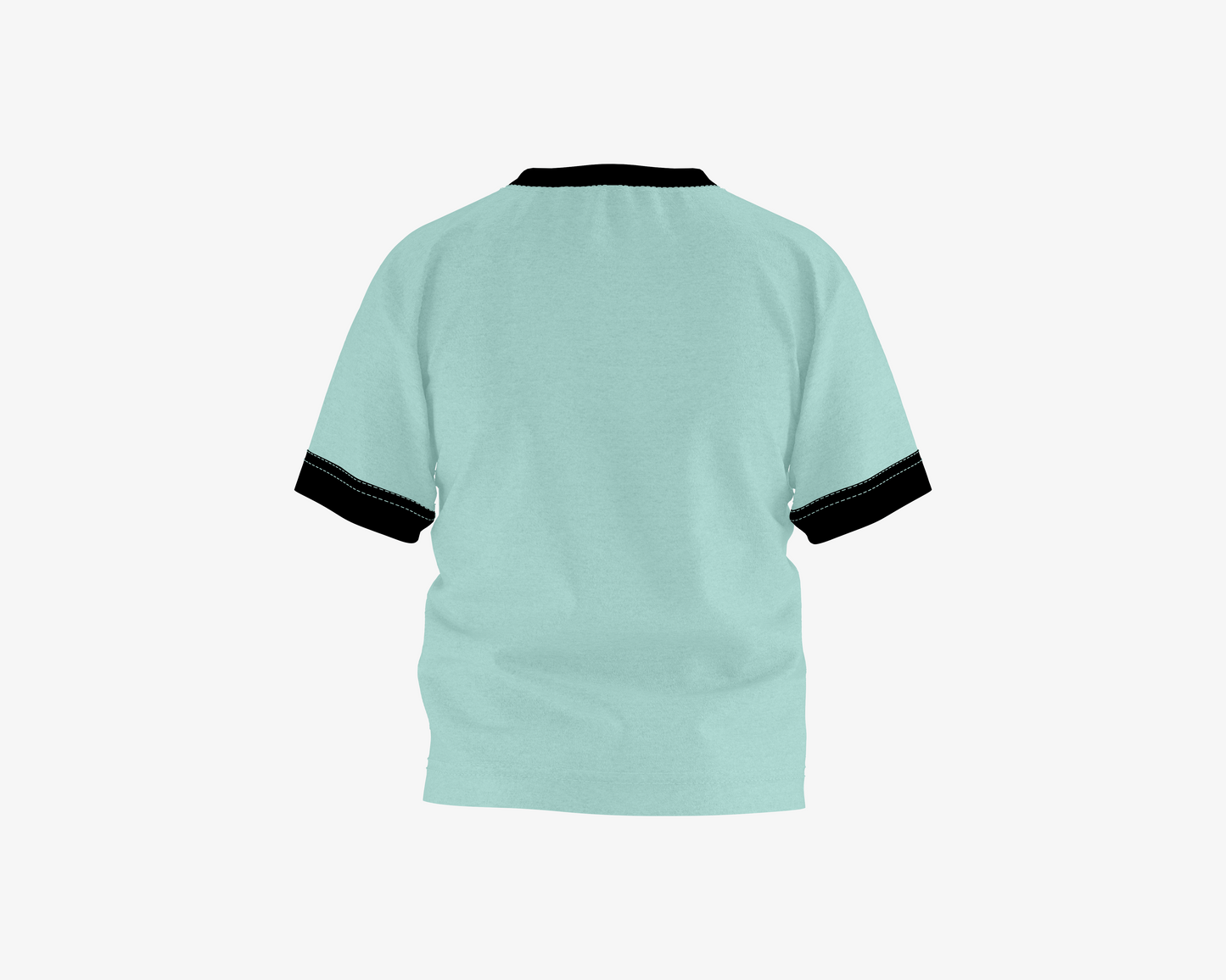 Hey Mickey Fair Aqua with Black Sleeves Boy's T-shirt