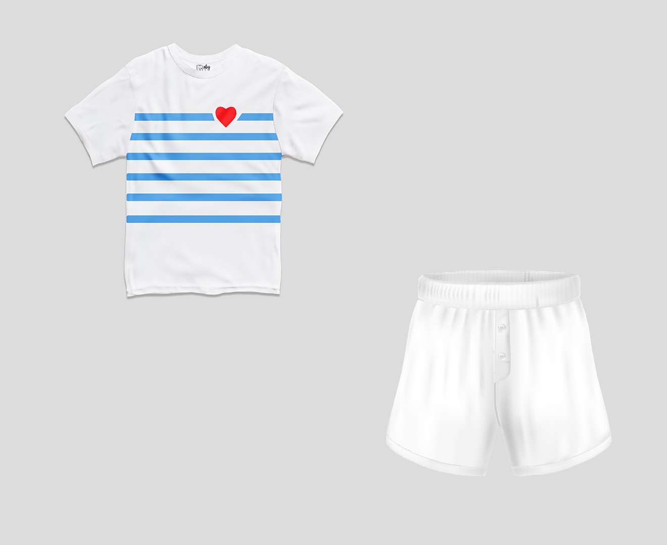 Heart AOP Half Sleeve T-Shirt & Short Set