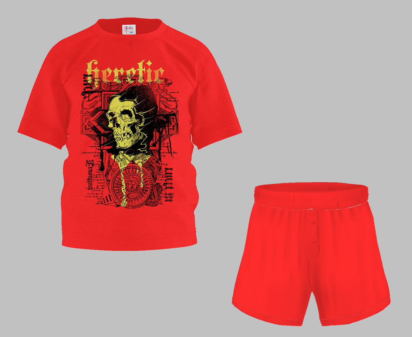 Heretic Half Sleeve T-Shirt & Short Set