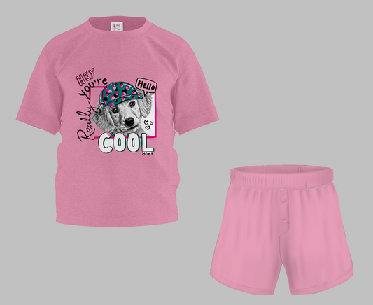 Hey You Are Cool Half Sleeve T-Shirt & Short Set