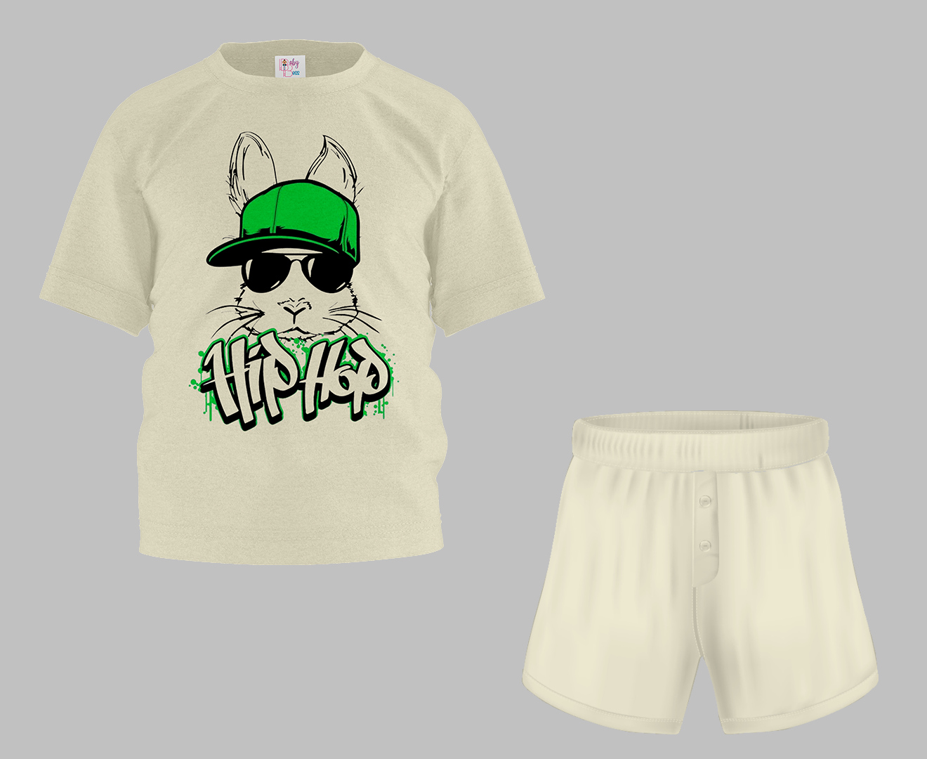 HipHop Half Sleeve T-Shirt & Short Set