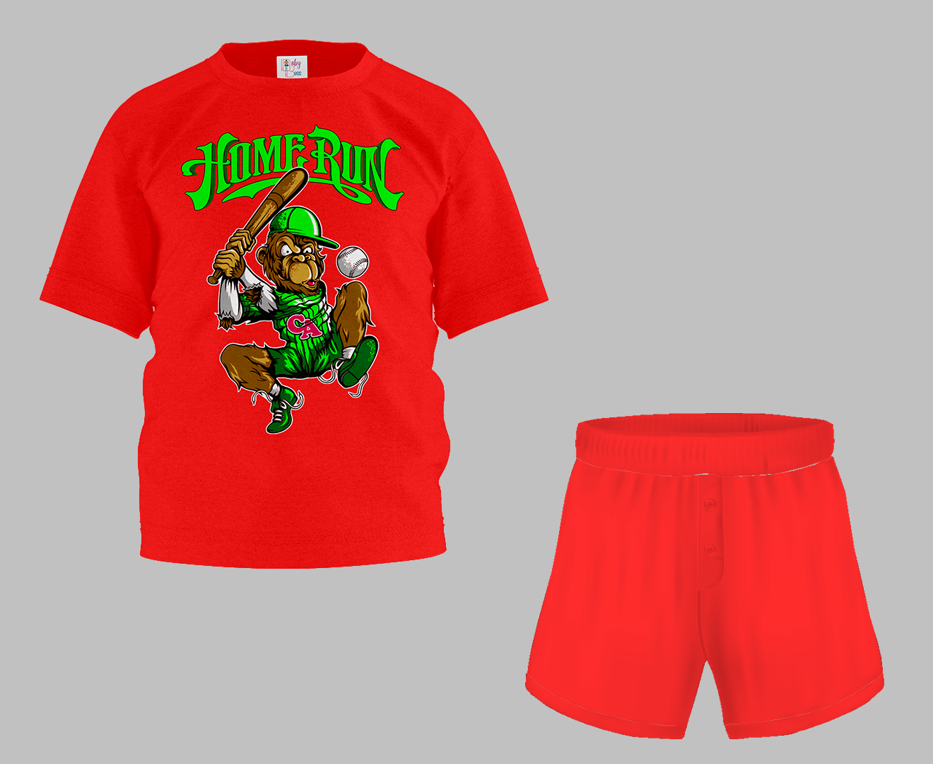 Home Run Half Sleeve T-Shirt & Short Set