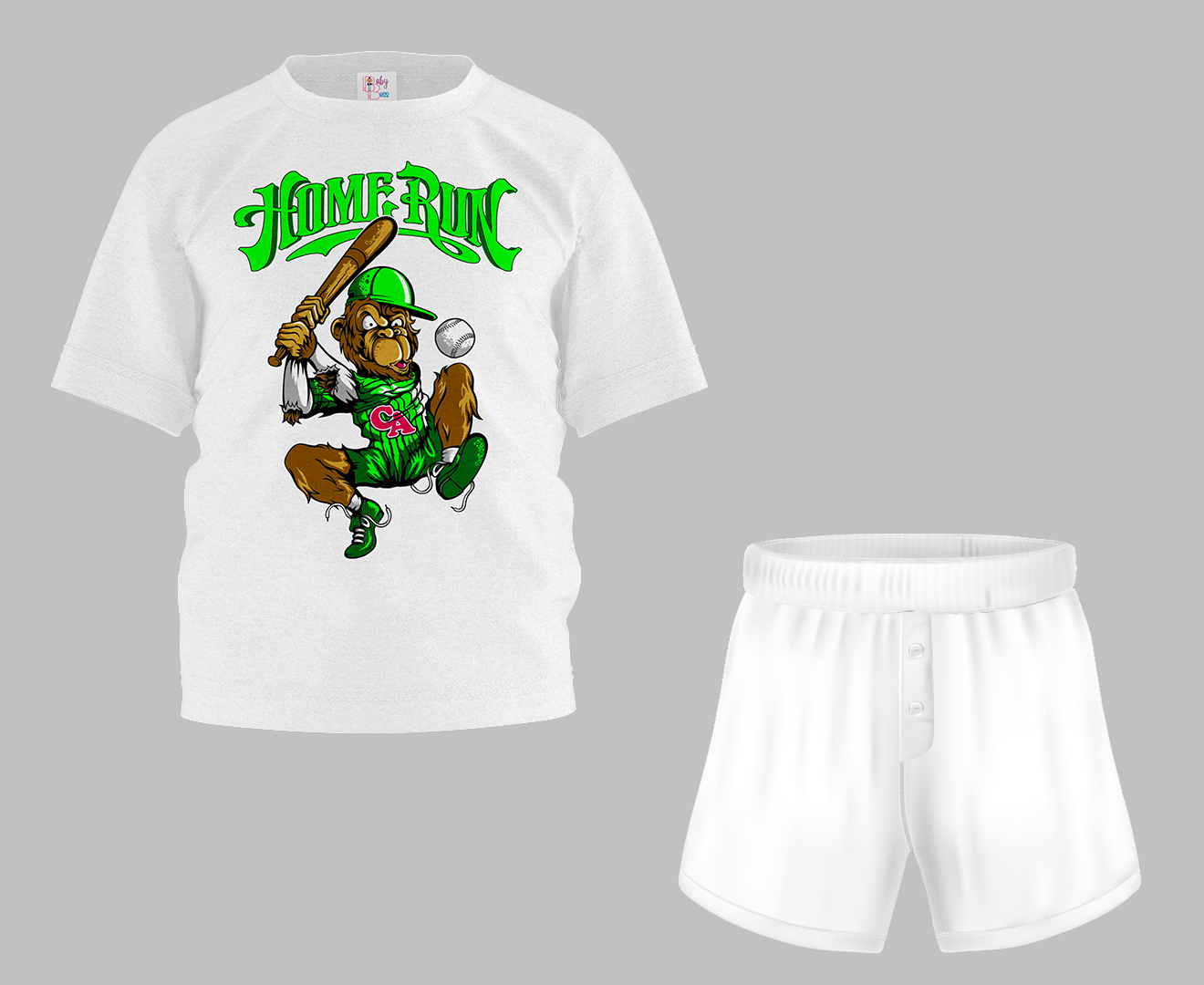 Home Run Half Sleeve T-Shirt & Short Set