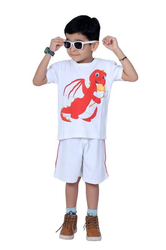 BabyBoss Dragon Print Half Sleeve T-Shirt & Short Set