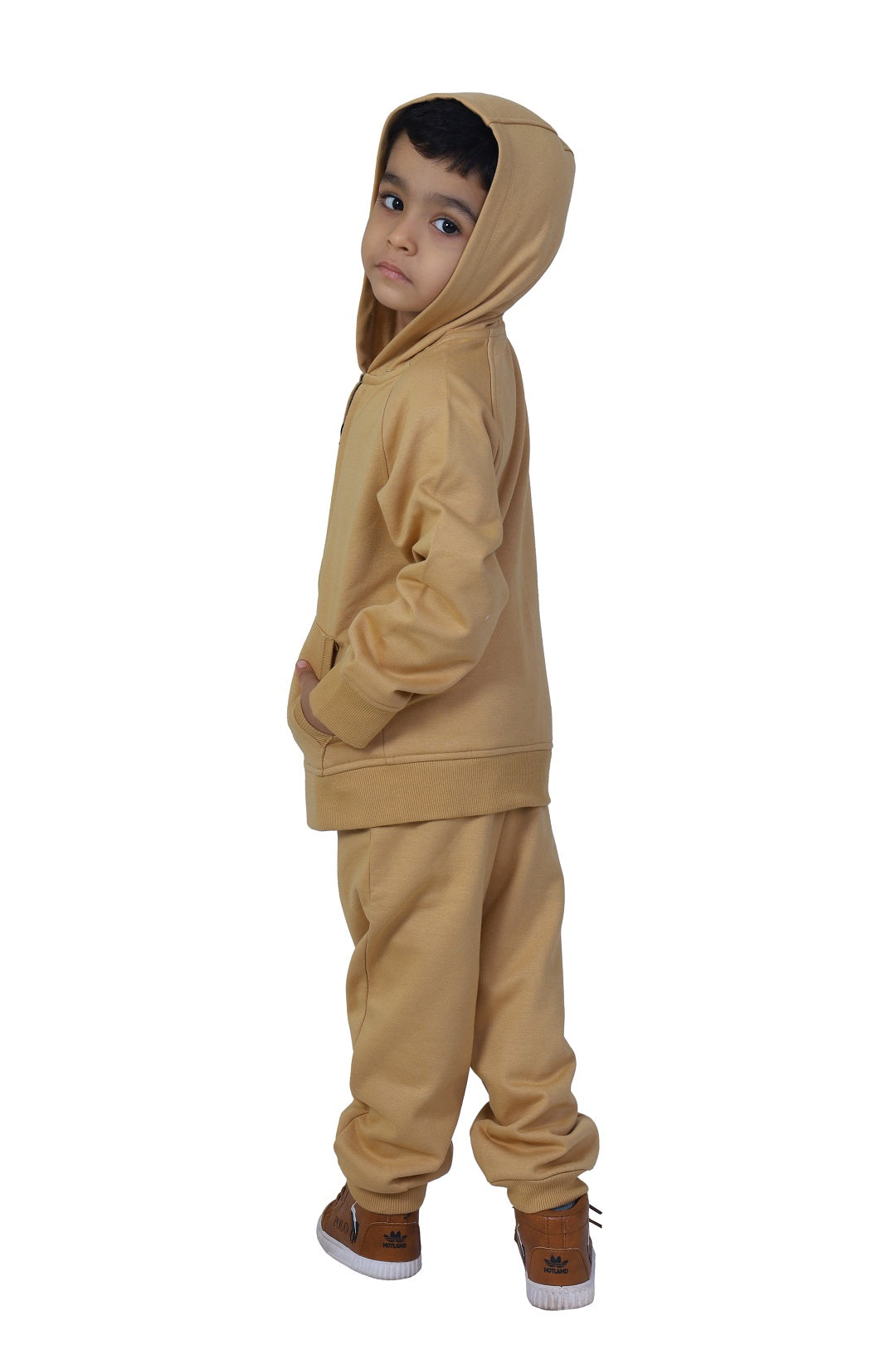 Biege Hoodie Jogger Coord Set