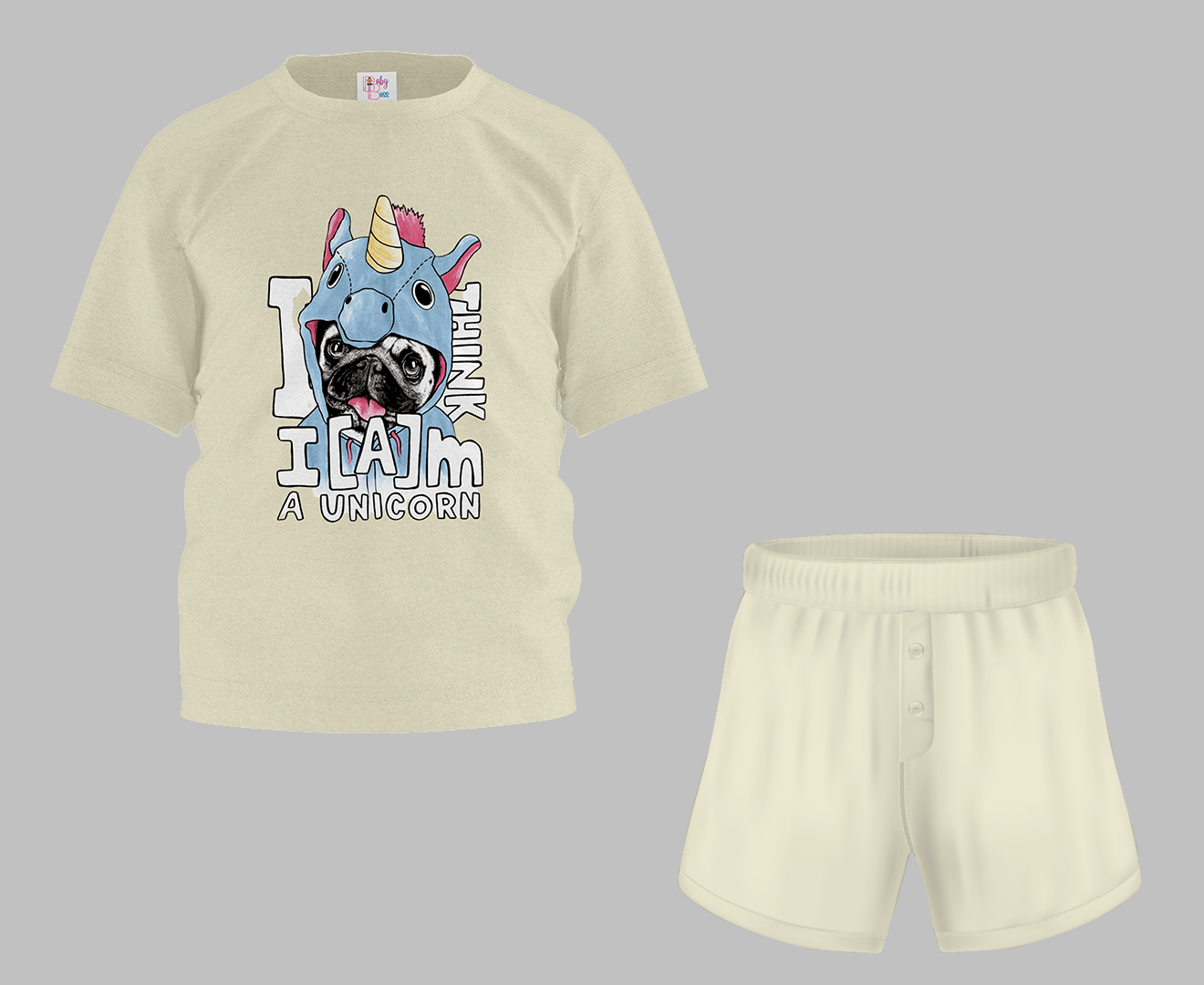 I'm a Unicorn Half Sleeve T-Shirt & Short Set