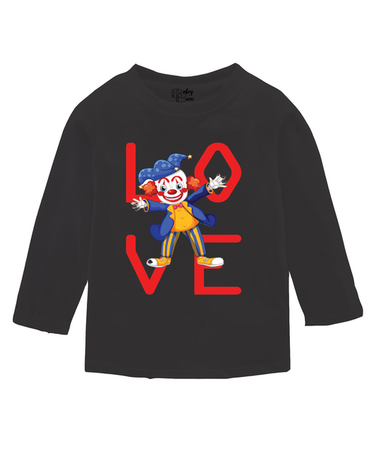 Love Black Full Sleeves Boys T-shirt