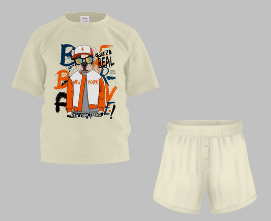 New York Trend Half Sleeve T-Shirt & Short Set