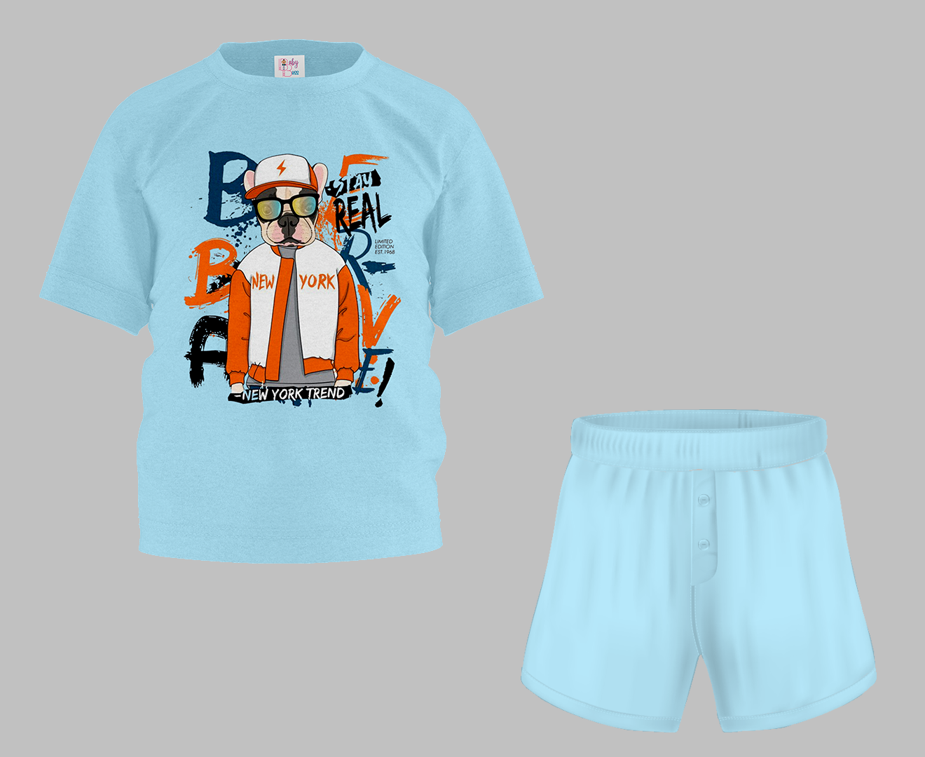 New York Trend Half Sleeve T-Shirt & Short Set