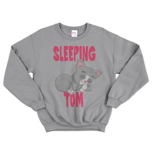 Sleeping Tom Grey Girl's Sweatshirt